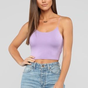 purple crop top